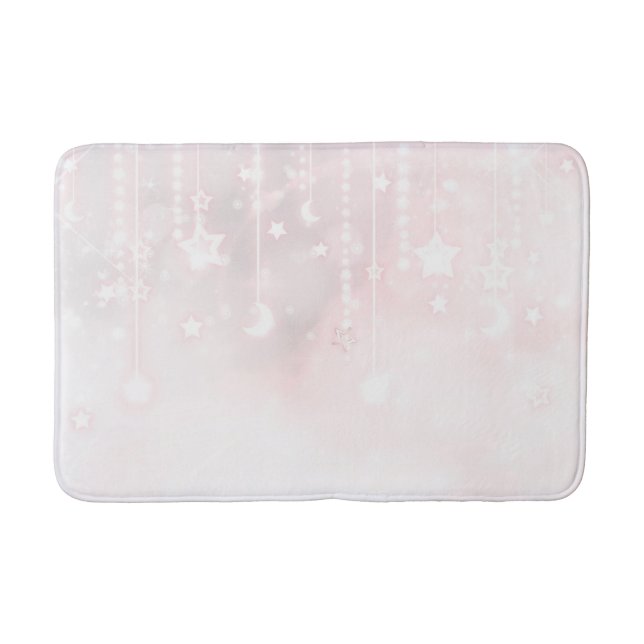 Twinkle lilla stjärna Rose Gold Celestial Glow Stj Badrumsmatta (Framsidan)