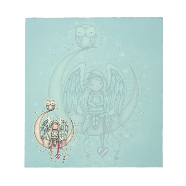 Twinkle Little Angel och Uggla Illustrated Art Anteckningsblock (Framsida)