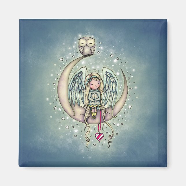 Twinkle Little Angel och Uggla Illustrated Art Magnet (Framsidan)