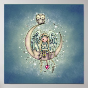 Twinkle Little Angel och Uggla Illustrated Art Poster
