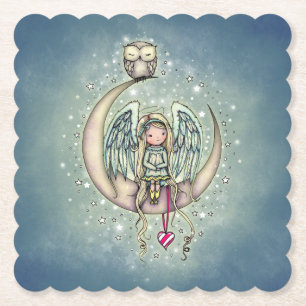 Twinkle Little Angel och Ugglans Illustrerade Kons Underlägg Papper