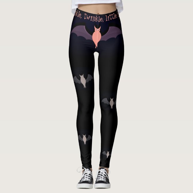 Twinkle Little Fladdermus Halloween Leggings (Framsida)