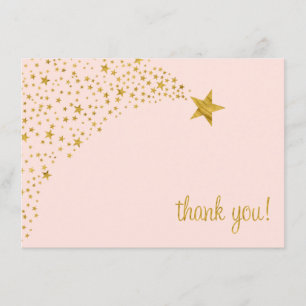 Twinkle Little Shooting Star Rosa Guld Tack Kort