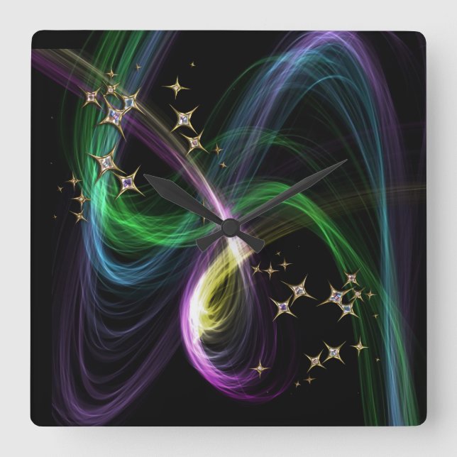 Twinkle Little Star 2 - bling konst Fyrkantig Klocka (Framsida)
