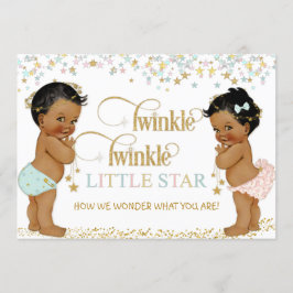 Twinkle Little Star Baby Könsbestämning Etnisk Inbjudningar
