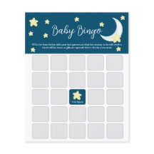 Twinkle Little Star Baby Shower Bingo-kort