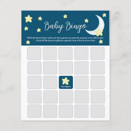 Twinkle Little Star Baby Shower Bingo-kort