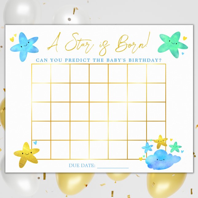 Twinkle Little Star Baby Shower Birthday Guessing Poster (Skapare uppladdad)