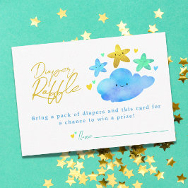 Twinkle Little Star Baby Shower Blöja Lotteri Tilläggskort