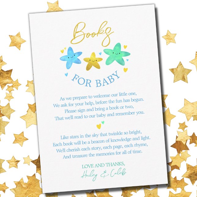 Twinkle Little Star Baby Shower Bokförfrågan Tilläggskort (Skapare uppladdad)