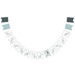 Twinkle Little Star Baby Shower Bunting Flaggor