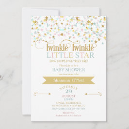 Twinkle Little Star Baby Shower Könsneutral Inbjudningar