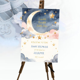 Twinkle Little Star Baby Shower Välkomstskylt Poster
