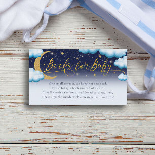 Twinkle Little Star Blue Boy Baby Shower Bokar Tilläggskort