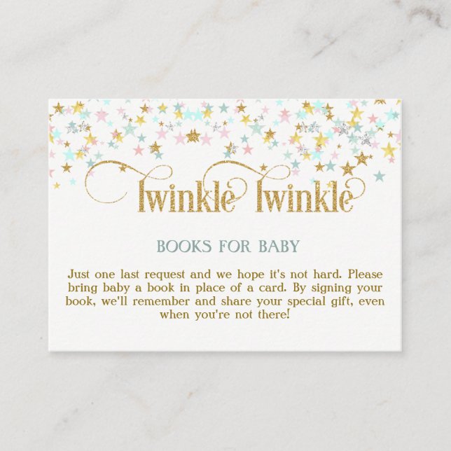 Twinkle Little Star-böcker för Baby Request-kort Tilläggskort (Framsida)