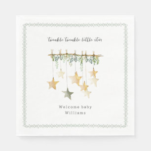 Twinkle Little Star Boho Botanisk Babyfest Pappersservett