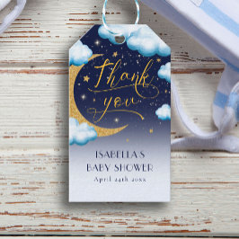 Twinkle Little Star Boy Shower Tack Presentetikett