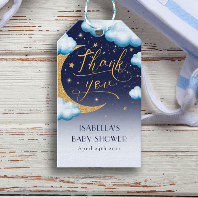 Twinkle Little Star Boy Shower Tack Presentetikett (Skapare uppladdad)