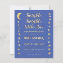 Twinkle Little Star Budget Baby Shower-inbjudan