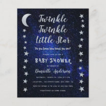 Twinkle Little Star Budget Barnrumsinbjudan