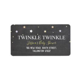 Twinkle Little Star Chalk Baby Adressetiketter