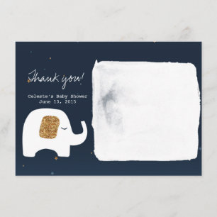 Twinkle Little Star Elephant Baby Shower Tack Inbjudningar