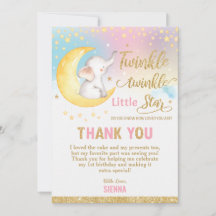 Twinkle Little Star Elephant Födelsedagsfest