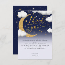 Twinkle Little Star Första födelsedag Tack