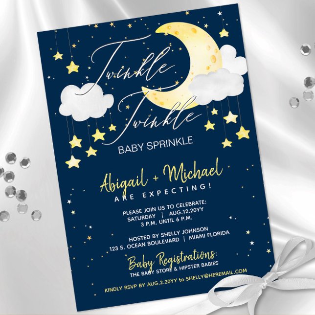 Twinkle Little Star Gender Neutral Baby Shower Inbjudningar (Skapare uppladdad)
