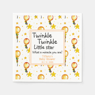 Twinkle Little Star Gender Neutral Baby Shower Pappersservett