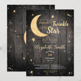 Twinkle little star gender neutral babyshower inbjudningar