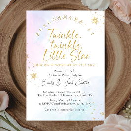 Twinkle Little Star Gender Reveal Dreamy Himmel Inbjudningar