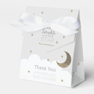 Twinkle Little Star Grått Baby Shower Presentaskar