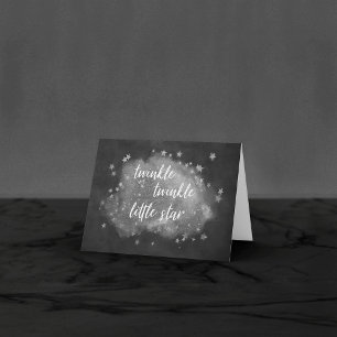 Twinkle Little Star Grått och Silver Tack Kort