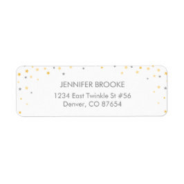 Twinkle Little Star | Grått-Returetiketter Returadress Etikett