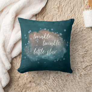 Twinkle Little Star   Grönt av skalet och taupe Br Kudde