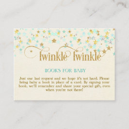 Twinkle Little Star Mint Gold Bok Rekommendationsk Tilläggskort
