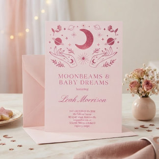 Twinkle Little Star Moon & Stars Barnkalas Inbjudningar