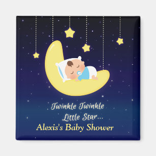 Twinkle Little Star Mörkblå Bakgrund Magnet