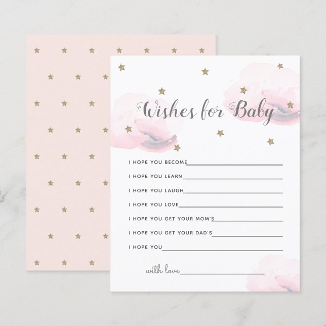 Twinkle Little Star Önskemål för Baby Advice (Fram/baksida)
