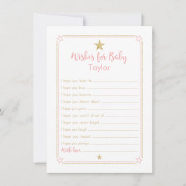 Twinkle Little Star Önskemål för Baby Card Rosa Gu Rådkort