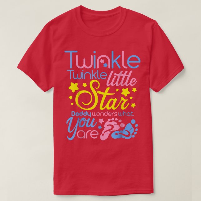 Twinkle Little Star Pappa undrar vad du är Gen T Shirt (Design framsida)