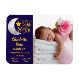 Twinkle Little Star Photo Birth Notice Magnet