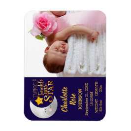 Twinkle Little Star Photo Birth Notice Magnet