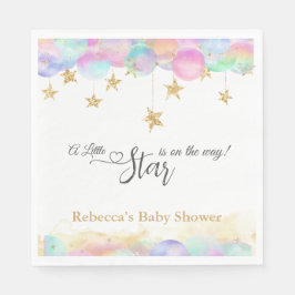 Twinkle Little Star Rainbow Bubbles Baby Shower Pappersservett
