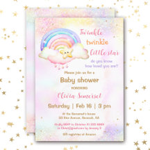 Twinkle Little Star Rainbow Girl Shower