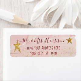 Twinkle Little Star Rosa Guld Returadress Etikett