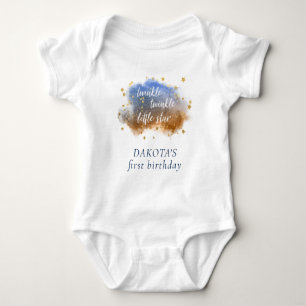 Twinkle Little Star Skrot av marin blå koppar Gu T Shirt