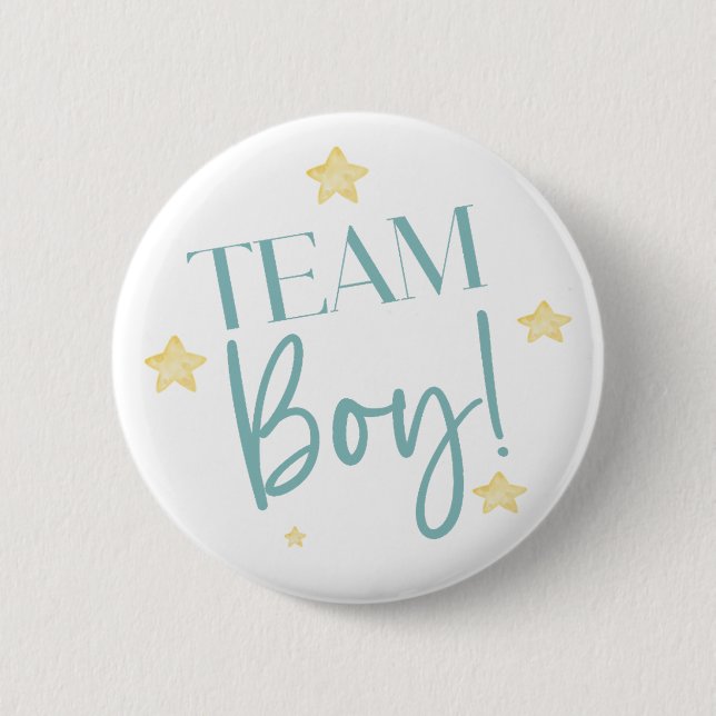 Twinkle Little Star Team Boy Blue Gender Reveal Knapp (Framsida)