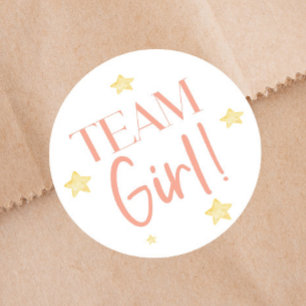 Twinkle Little Star Team Boy Blue Gender Reveal Runt Klistermärke